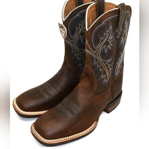 Ariat Men's 13D Quickdraw Square Toe Western Brown Oiled Rowdy Boots
